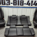 2010-2014 Ford Mustang GT Convertible Black Leather Seat Set Front Back OEM