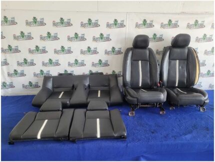 20102014 Ford Mustang GT Coupe Set Seats Leather Black White Stripe *Read 2885