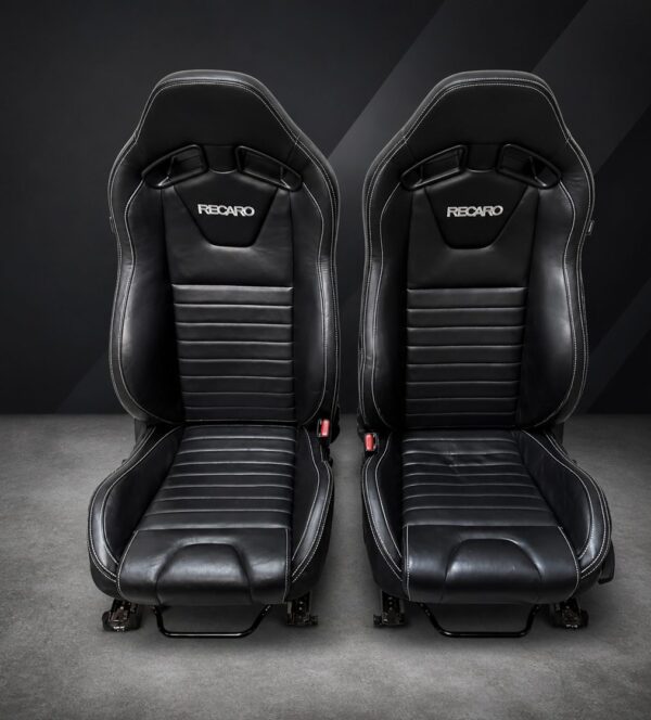 2011-2014 Ford Mustang GT OEM Black Recaro Leather seats - Mustang Spares Shop