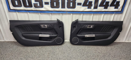 2015-2023 Ford Mustang GT V6 LH & RH Leather Insert Door Panel SET OEM