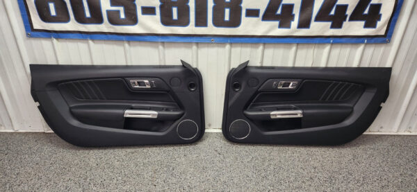 2015-2023 Ford Mustang GT V6 LH & RH Leather Insert Door Panel SET OEM