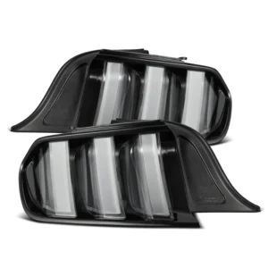 2015-2023 Ford Mustang NOVA-Series Prismatic LED Tail Lights Black-Clear - Mustang Spares Shop