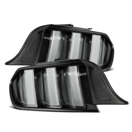 2015-2023 Ford Mustang NOVA-Series Prismatic LED Tail Lights Black-Clear - Mustang Spares Shop
