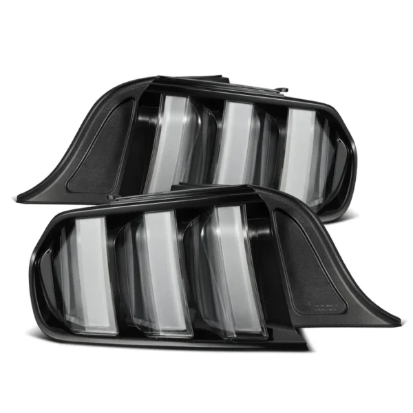 2015-2023 Ford Mustang NOVA-Series Prismatic LED Tail Lights Black-Clear - Mustang Spares Shop