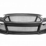 2018-2022 Ford Mustang Type-ST GT500 Style Fiberglass Front Bumper (Carbon Fiber Grille + Front Lip) - Mustang Spares Shop