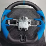 Mustang Blue Matte Fusion Carbon Steering Wheel with Nappa - Mustang Spares Shop