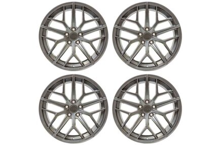 Steeda Mustang Trident Gloss Titanium Staggered Street Wheel Package - 19x10/11 - Mustang Spares Shop